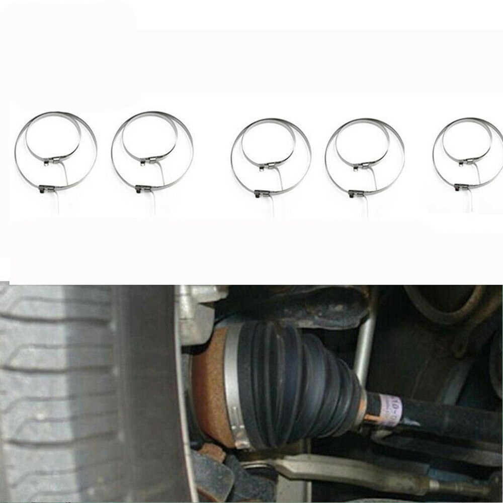10PCS Car ATV Axle CV Boot Boot Clips Set Stainless Steel Universal Adjustable Axle CV Boot Joint Crimp Clamps Car Accessories