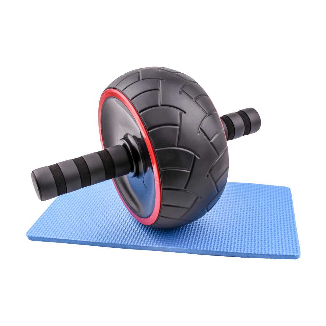 Dual Ab Wheel Roller Exercise and Fitness Wheel Anti Slip Grip Core Abdominal Trainers Equipment Workout Home Gym Multi Machine: Red