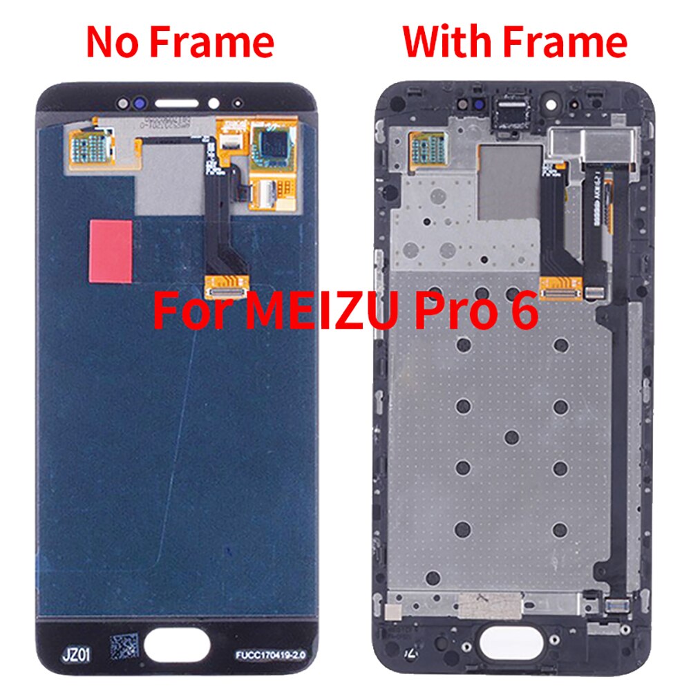 AMOLED para MEIZU Pro 6 7 Plus pantalla LCD MONTAJE DE digitalizador con pantalla táctil con marco de repuesto para Meizu Pro 6S 7 6 pantalla LCD