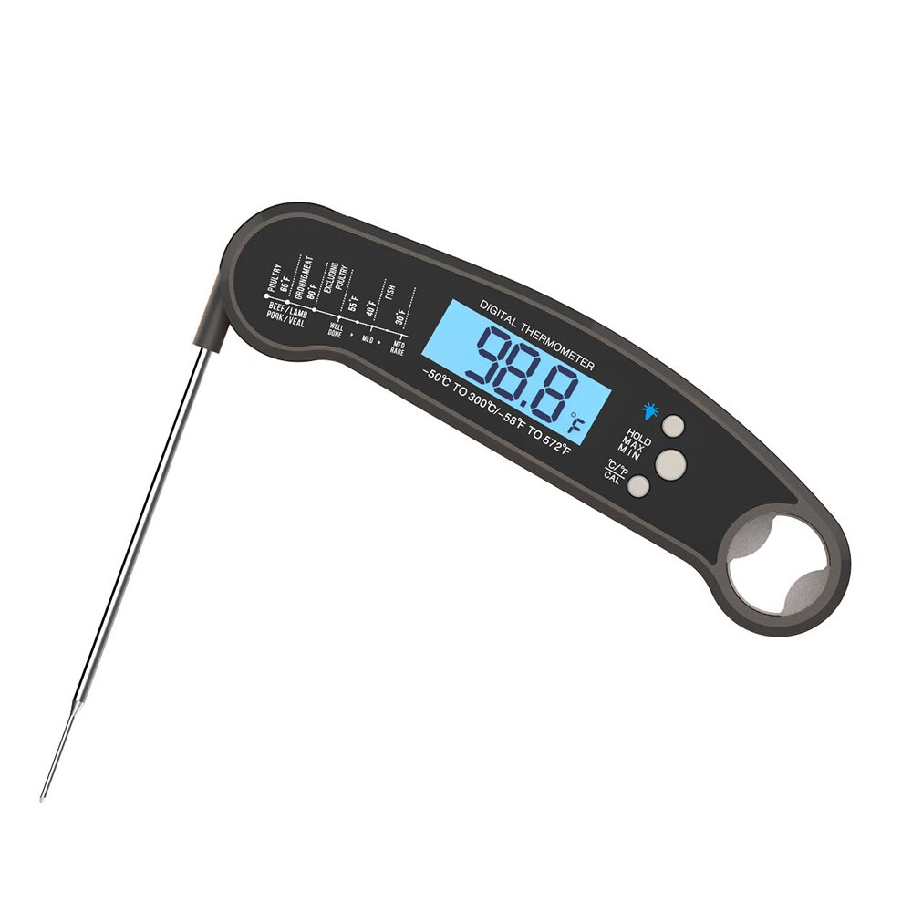 Cibo Termometro Da Cucina Termometro Digitale Termometro Termometro di Carne BARBECUE Impermeabile Cucina Strumenti di Cottura: Black