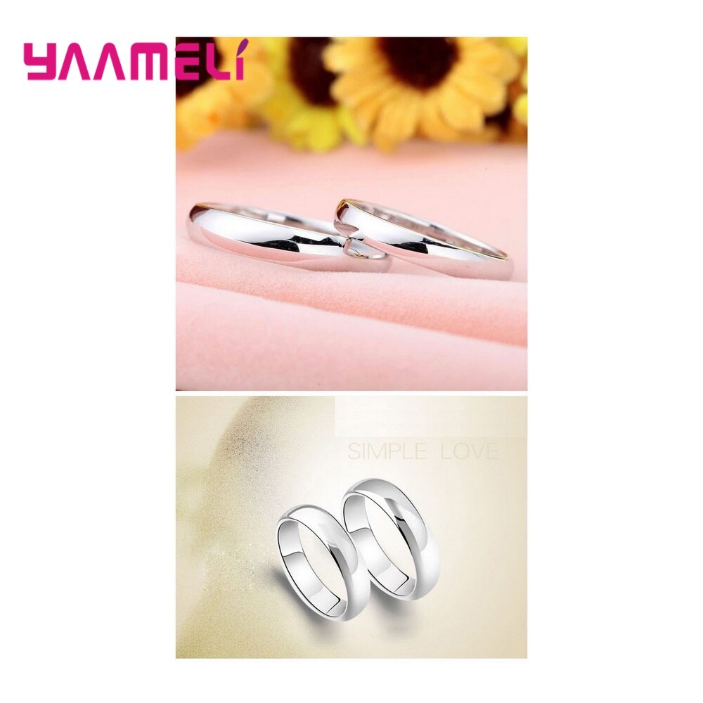 10 pçs misturados simples suave 925 prata esterlina feminino anel de banda de casamento moda acessórios 4mm largura tamanho 7 8 9 10