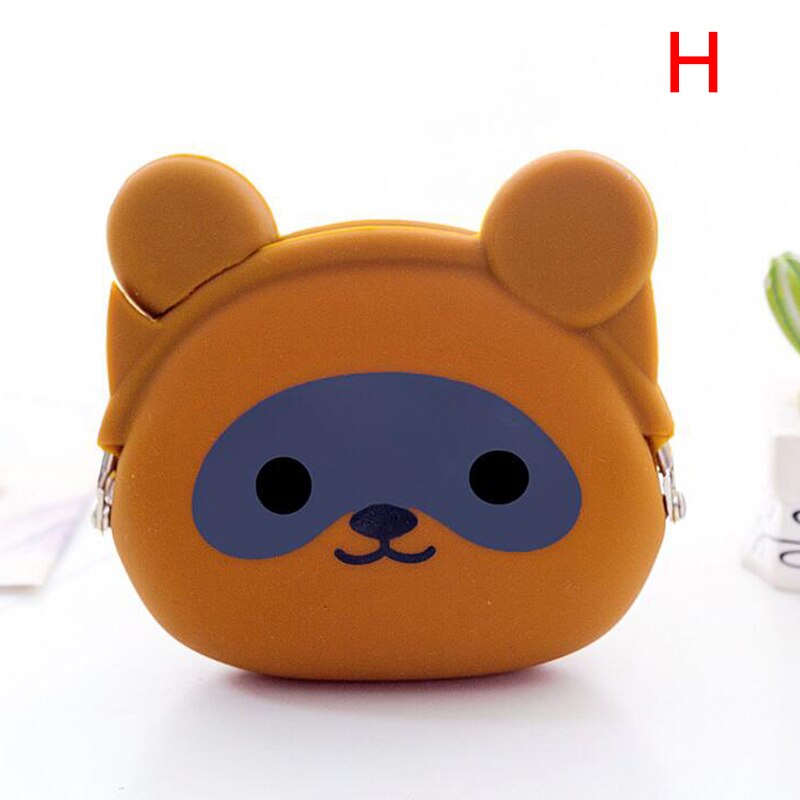 Meisjes Mini Siliconen Portemonnee Dieren Kleine Verandering Portemonnee Portemonnee Vrouwen Sleutel Portemonnee Tas Voor Kinderen Kids: H