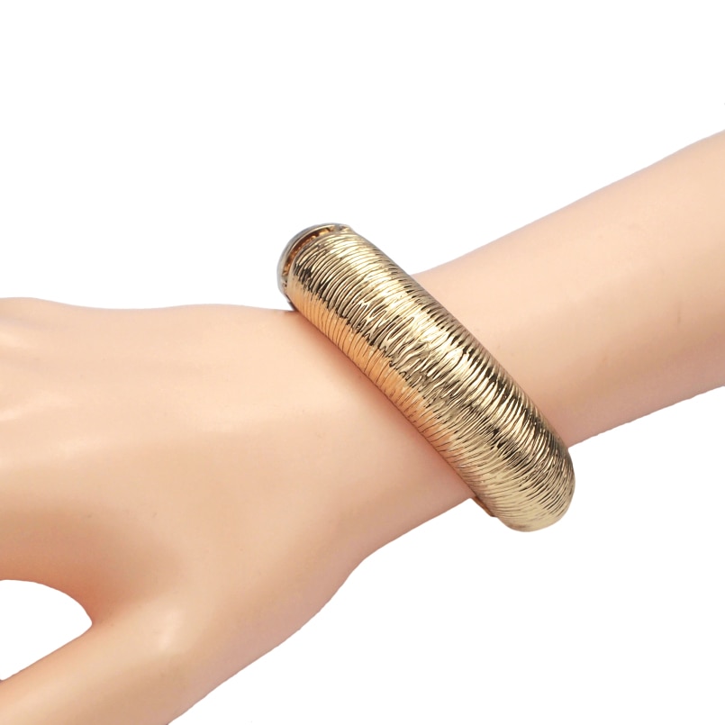 MANILAI Unique Rough Surface Metal Bangles Bracelets Women Punk Geometric Statement Cuff Bracelets Female Jewelry