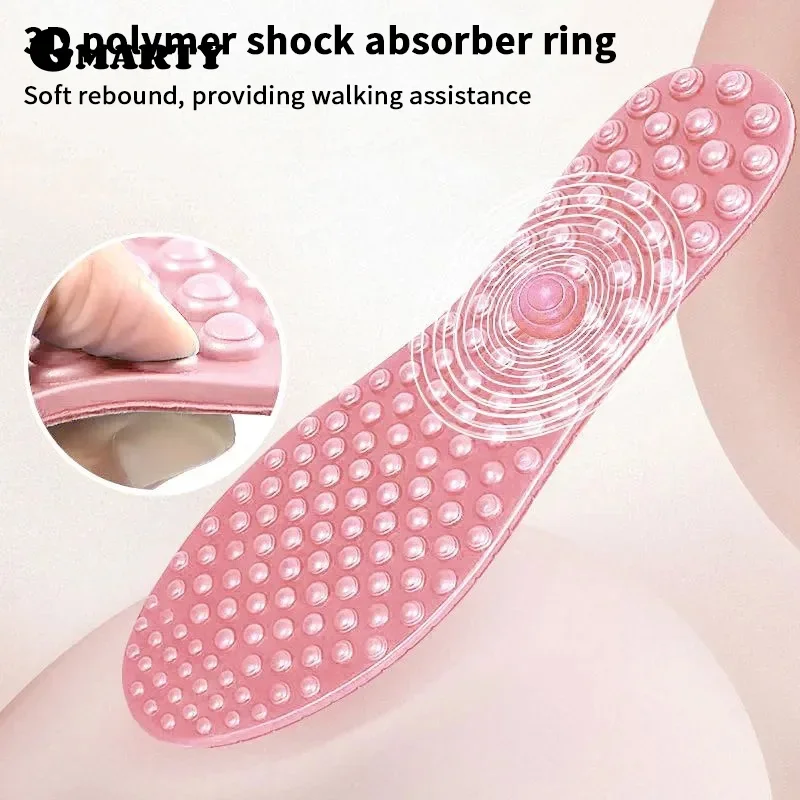 Placa de pressão do dedo massagem palmilha aliviar a fadiga do pé sapatos palmilhas homem mulher sapato almofadas esportes macios sapatos casuais sola 1 par