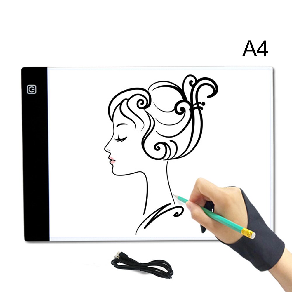Digital Tablets 33.5*23.3cm Inch A5 LED Thin Graphic Artist art Board Template Drawing Board Three-level Tight Box