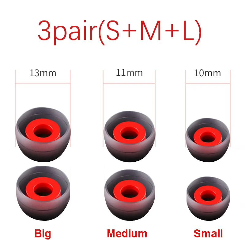 Almohadillas de silicona para auriculares, accesorios para auriculares pequeños, 3/1 pares: Marfil