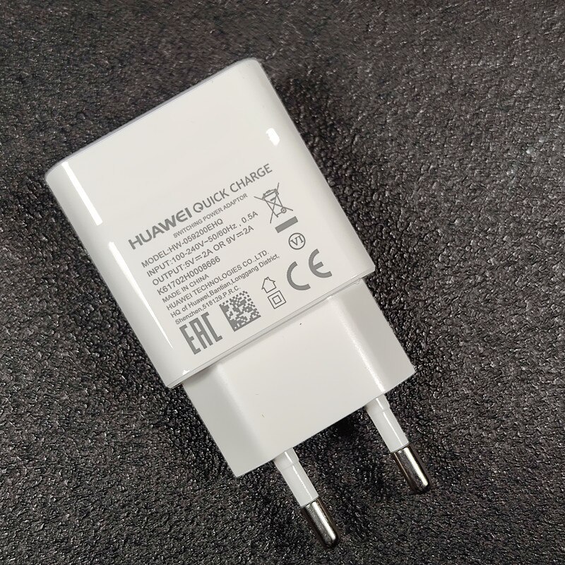 Huawei Charger original QC3.0 9V/2A USB Fast Charging For Huawei P8 P9 Plus Lite Honor 8 9 Mate10 Nova 2 2i 3 3i Original charge: Only EU charger