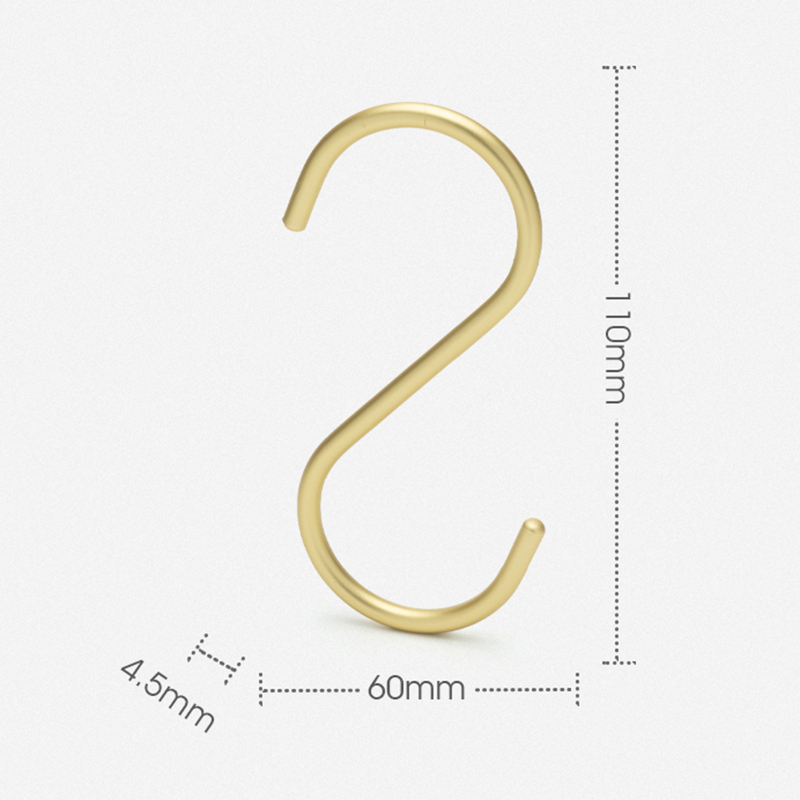 Crochet en acier en forme de S, crochet en forme de S, pour la cuisine et la chambre à coucher, garde-corps multifonction, crochet de support de fermoir, crochet de rangement suspendu aussi 5 pièces