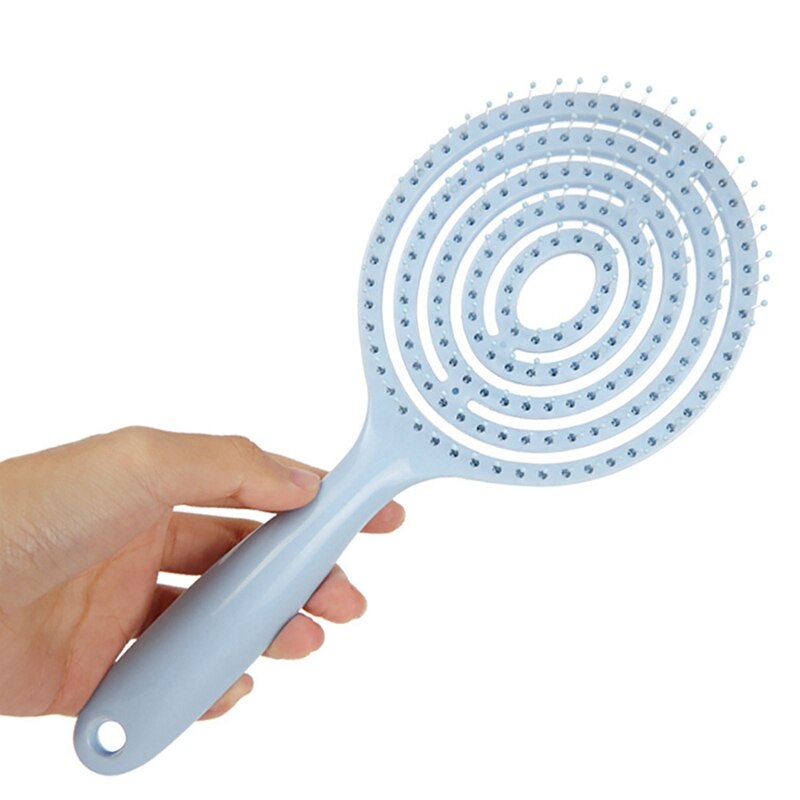 3Pc Hollow Professionele Haar Borstel Vrouwen Rechte Krullend Haar Massage Kam Borstel Voor Haar Kapper Kappers Gereedschap