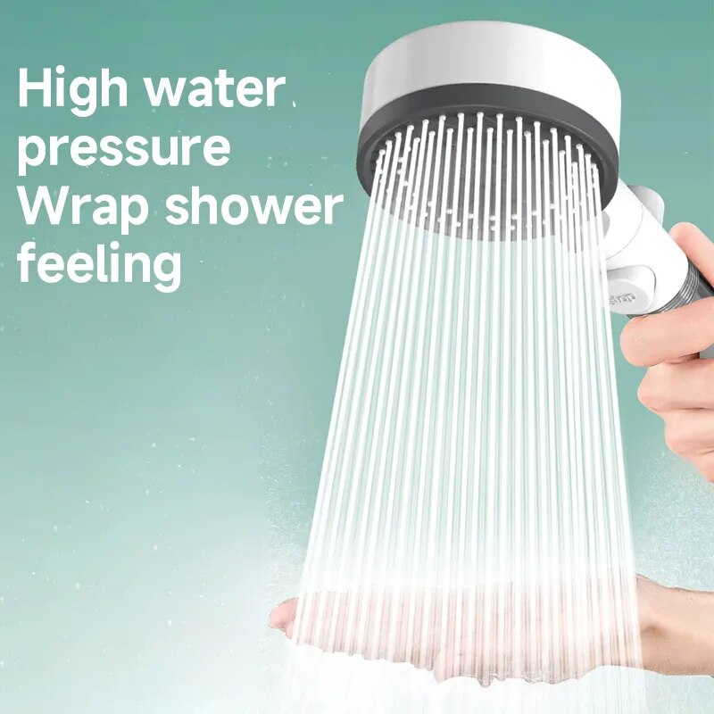 8 Mode Douchekop Waterfilter Verstelbare Hogedrukdouche Draagbare One-Key Stop Douche Badkamer Accessoires