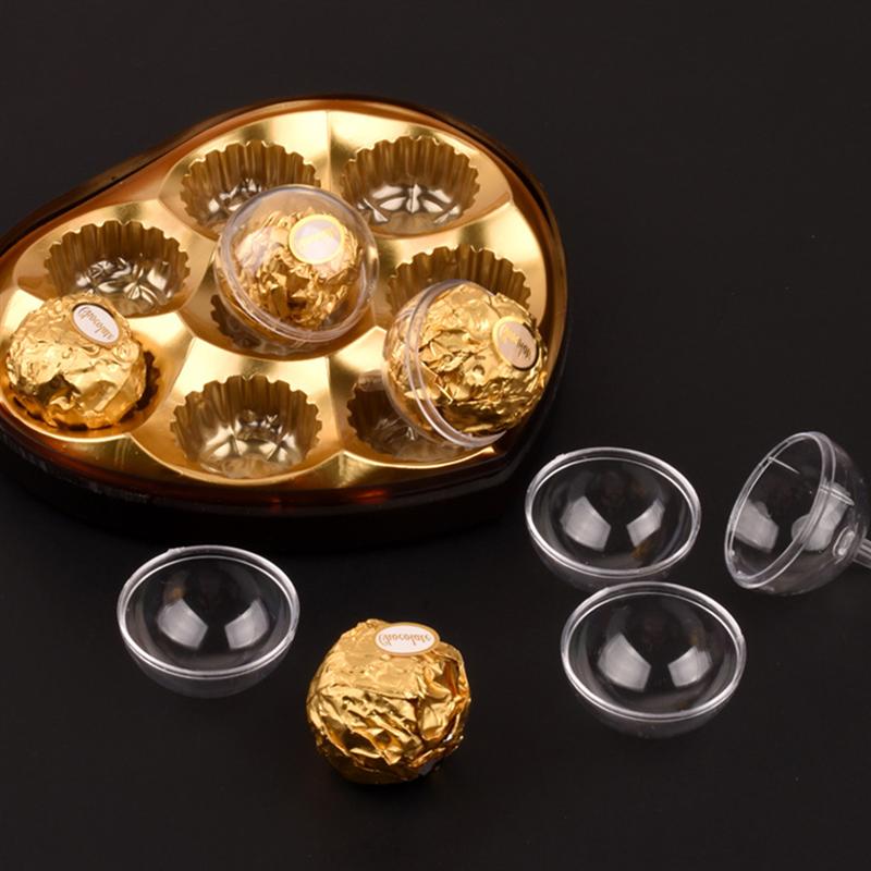 25PCS Clear Chocolate Truffle Liner Chocolate Wrappers Candy Packaging Boxes Valentine'S Day Chocolate Muffin Plastic Cups