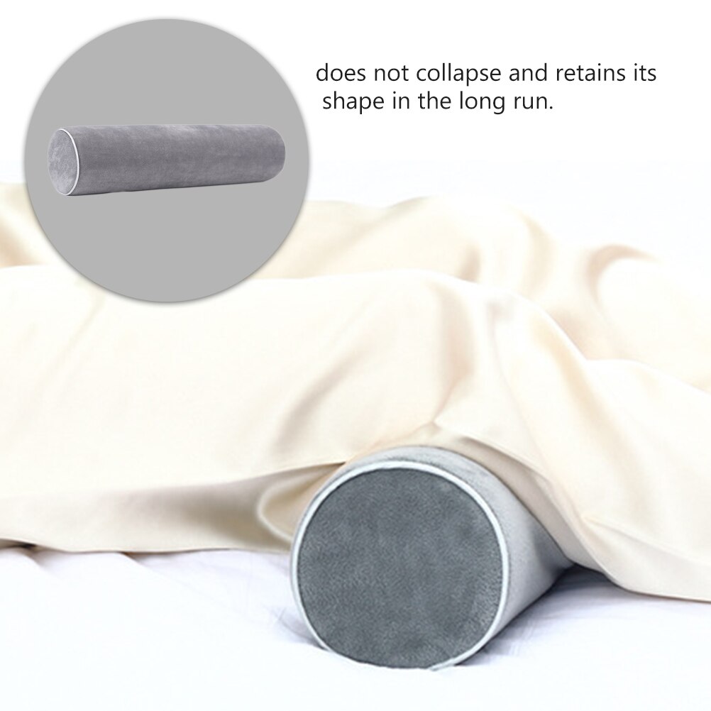 1Pc Geheugen Katoen Kussen Grey Hals Roll Kussen Versterken Kussen Voor Vrouw Mannen