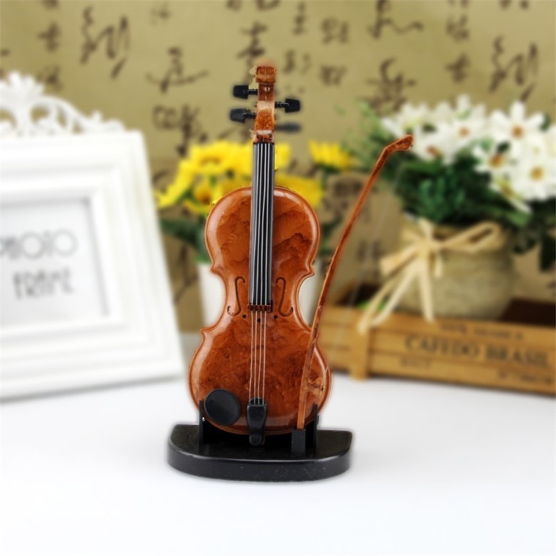 Handgetekende Viool Muziekdoos Ornamenten Leuke Mini Muziekdoos Viool Miniatuur Ambachten Home Decoratie