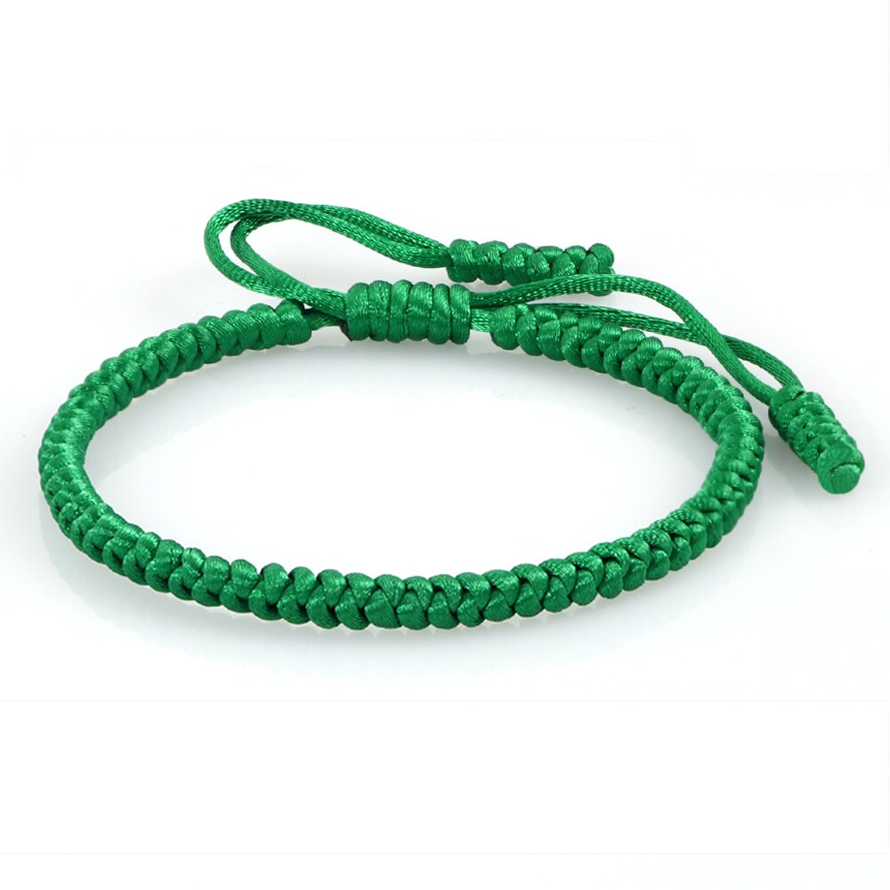 Pulseira trançada de fio verde, pulseira para homens, mulheres, tecido pela mão, corda da da sorte, pulseiras de oração, joias unissex: Style 2