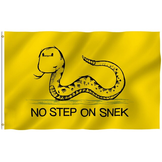 90x150 CM dont tread on me Yellow Snake gadsden flag
