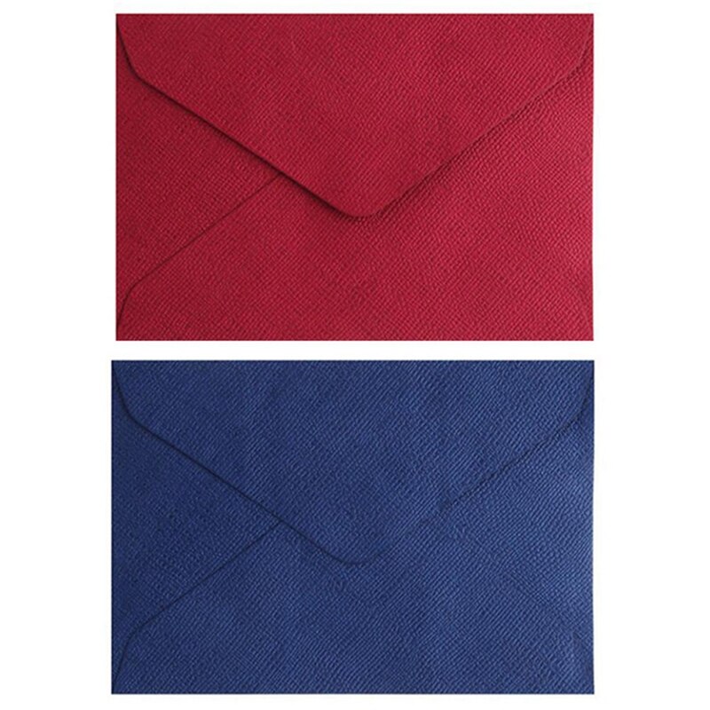 100Pcs C6 Window Envelopes Envelopes Wedding Party Invitation Envelope - 50Pcs Red & 50Pcs Blue: Default Title
