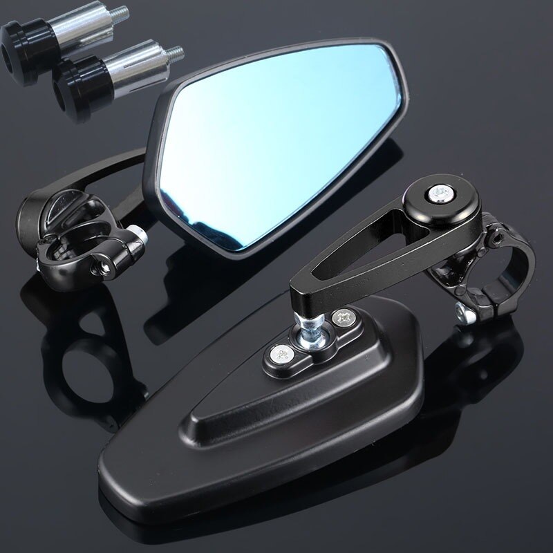 Accesorios para motocicleta, espejo retrovisor para manillar de YAMAHA fz03 yzf r25 u8 para SUZUKI gsf 1250f gsx-r125 abs gsr 250: Black