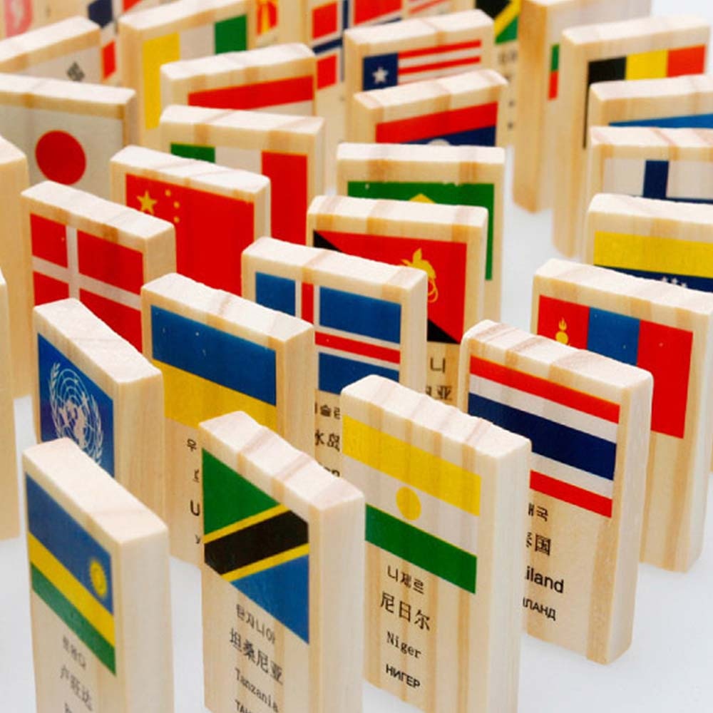 100 Pcs Wooden Board Toys Game Early Learning Cognitive Educational Toys