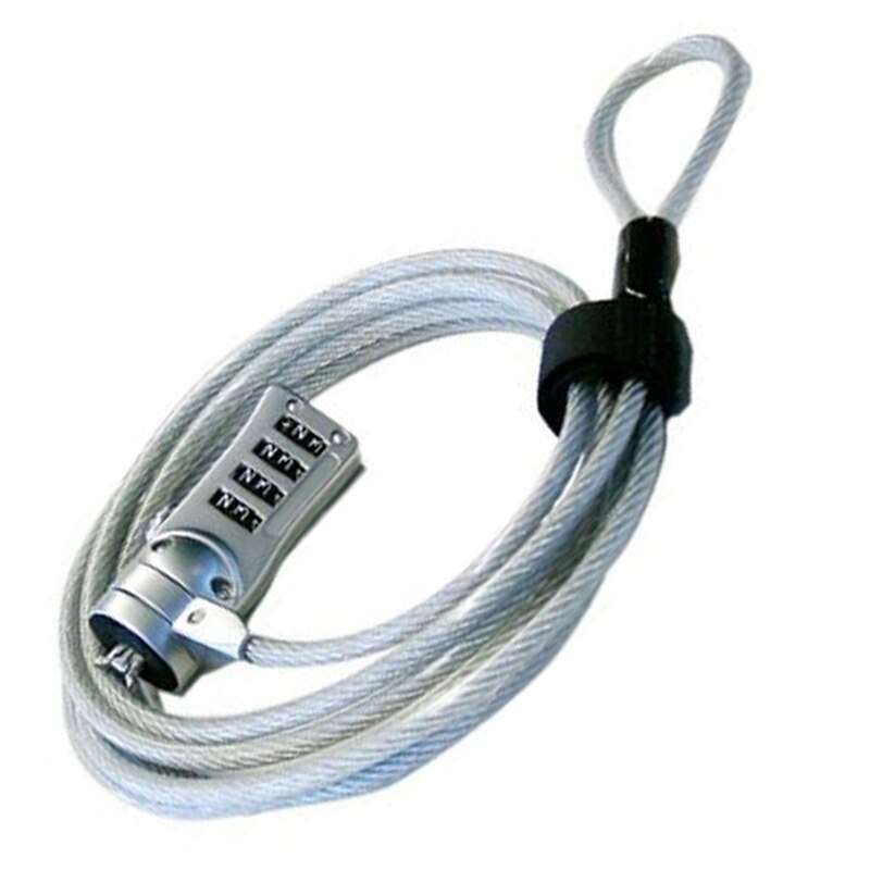 Silver 1.2 m 4 Laptop security lock for laptop
