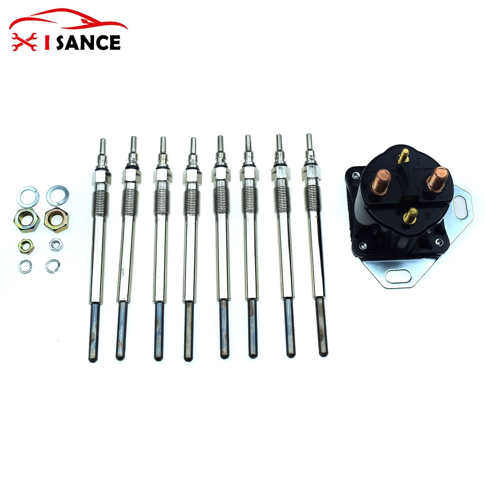 8 Pcs Diesel Glow Plug & Controller Kit for 1997-03 Ford 7.3L Powerstroke F4TZ12A342BA F81Z-12B533-AC