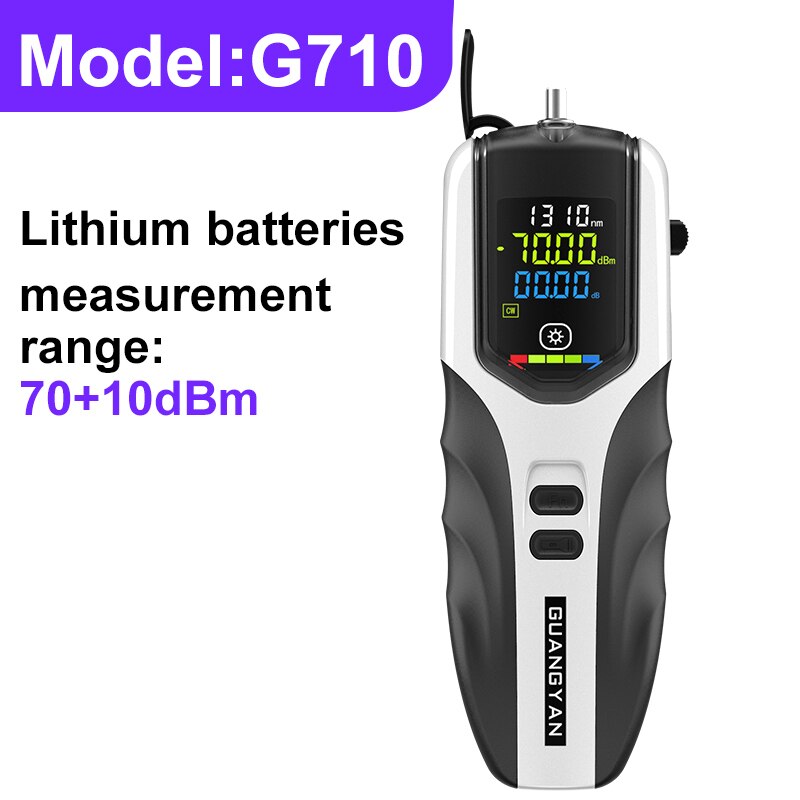 optical power meter High precision Rechargeable G7 Color LCD Screen fiber optic power meter with flash light OPM: G710