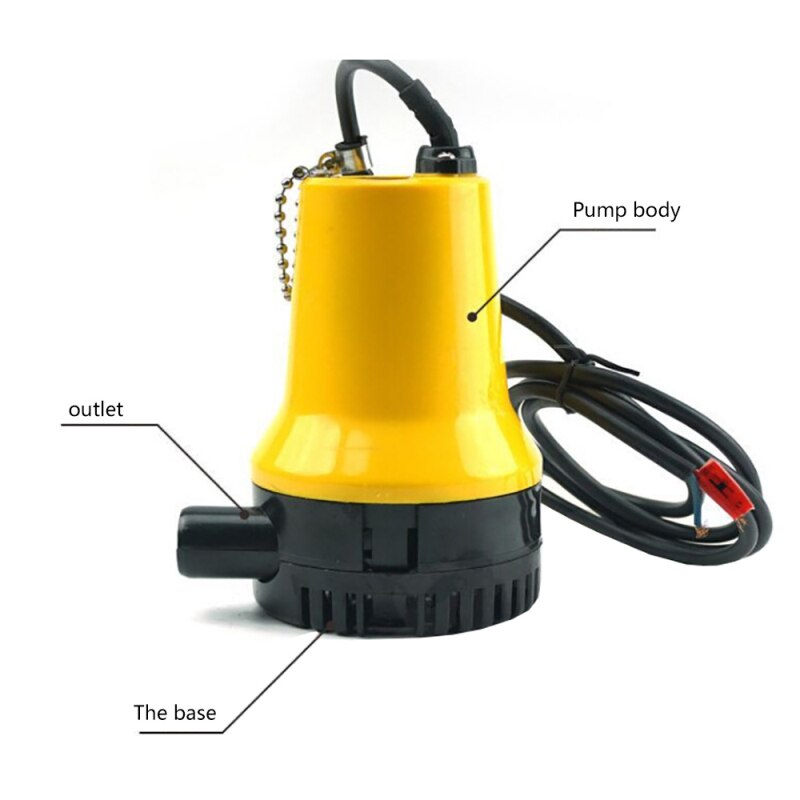 Bilge Pump 12V Micro- Dc Immersible Submersible Agricultural Irrigation Portable Electric Water Removal Pump Home Improvement