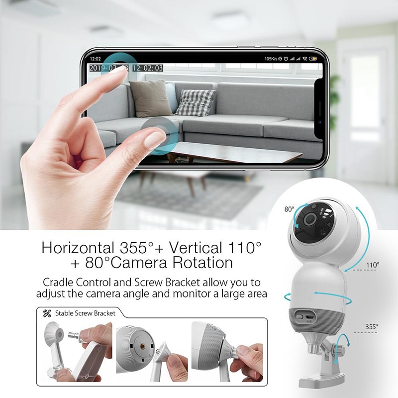 Tuya Smart Wireless Camera 1080P HD Network Mobile Phone Remote Wifi Camera Tuya Smart camera Computer Peripherals Webcam