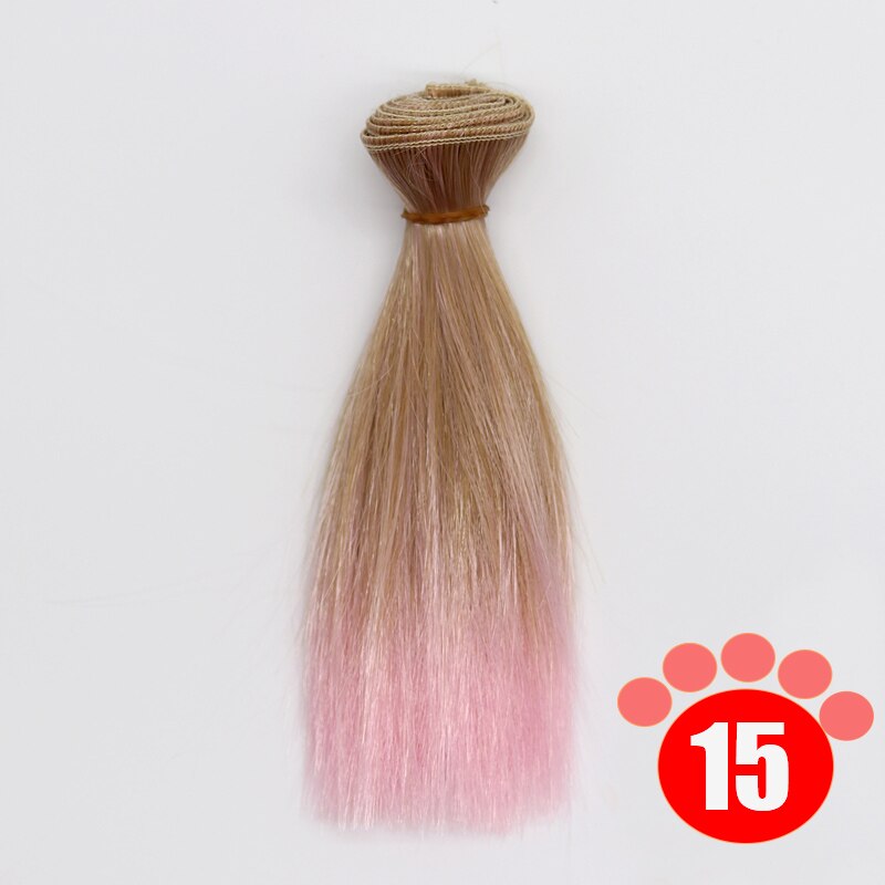 Msiredoll bjd wig Accessories 1piece 15*100CM or 25*100CM doll hair for 1/3 1/4 1/6 straight hair bjd wig diy: colour 015 / 15