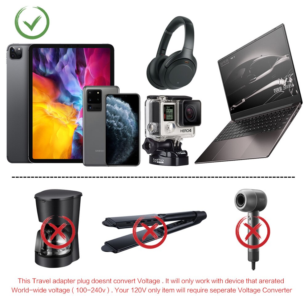 EU Universal Adapter,AU US UK CN To EU,Wall Socket EU Converter 2 Round Socket,AC 16A 250V Travel Power Adapter,3/5/10 Pcs/Set