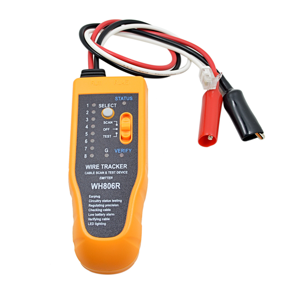 Chipal profissional wh806r telefone fio rastreador lan cabo de rede testador para rj11 rj45 linha finder diagnosticar tom tracer