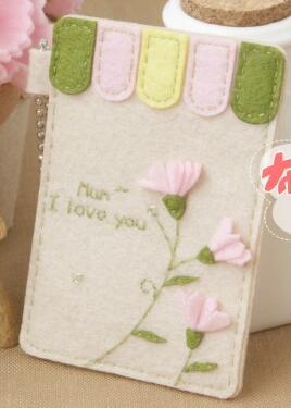 Carnation series Fabric Felt kit Non-woven cloth Craft DIY Sewing set Felt Handwork Material DIY needlework supplies: Card bag