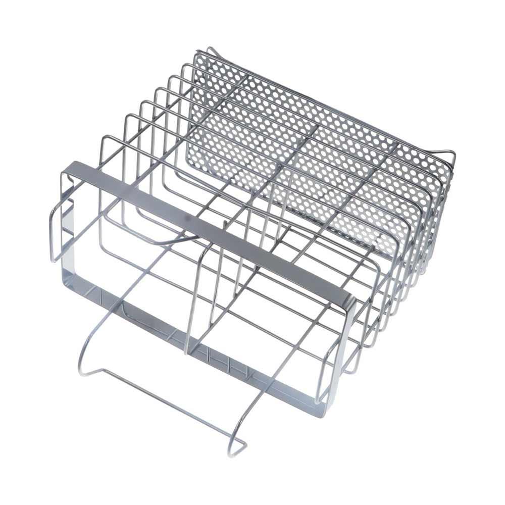 EssstäbchenkäFeige aus Metall, Edelstahl, Innenfach, rechteckiges Geschirr, Rohr, Wandmontage, Abtropffläche, Besteckhalter, Löffel