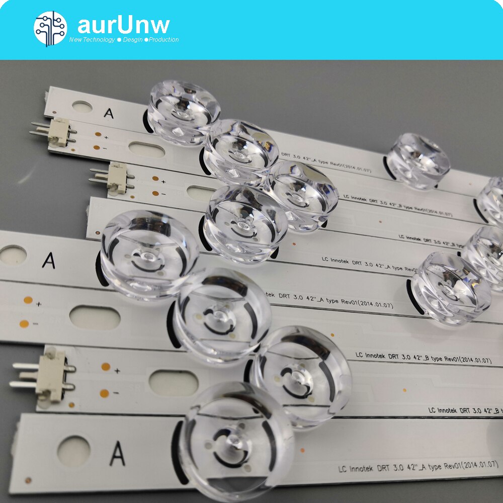 Led bakgrundsbelysning strip 8 lampa för  lg 42 tums tv innotek drt 3.0 42 " 6916l 1709b 1710b 1957e 1956e 6916l-1956a 6916l-1957a 42 lb 561v