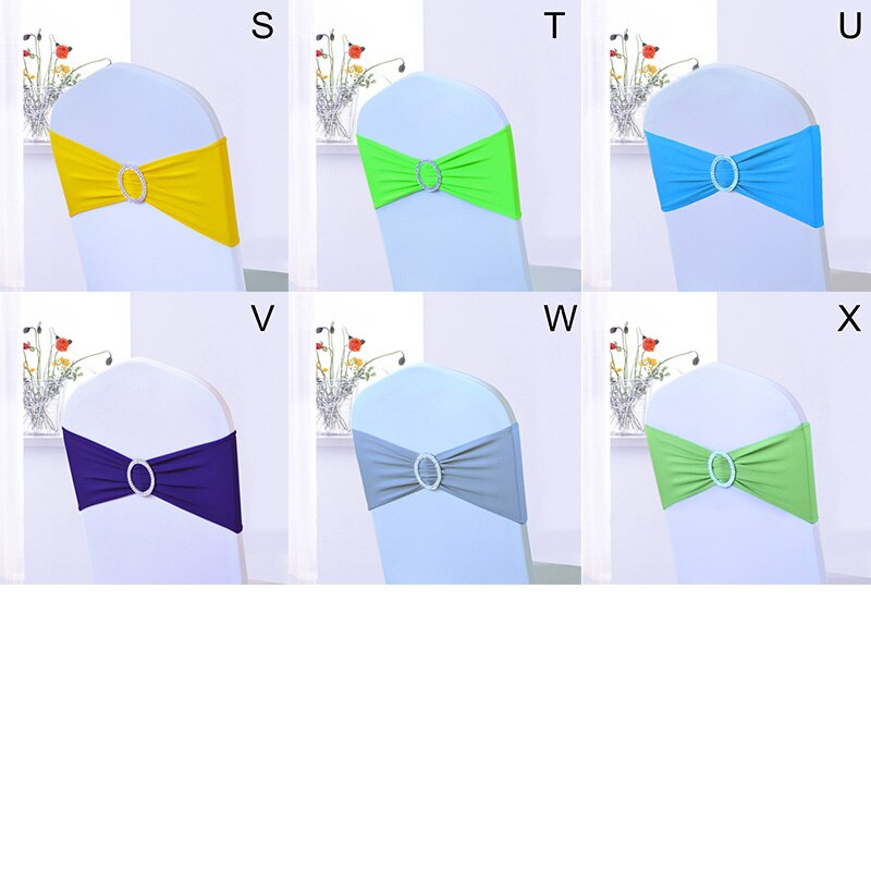 Elastische Spandex Stoel Bow Sash Stretch Lycra Stoel Sjerp Band Met Ronde Gesp Slider Voor Banket Hotel Bruiloft Decoratie: Leave us a note