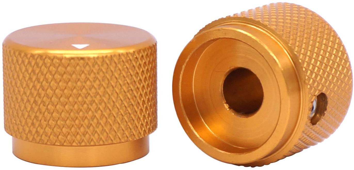 2 stk 20 x 15.5mm( dia x høyde ) 6mm aksel aluminium roterende elektronisk kontroll potensiometer knott volum kontroll knott