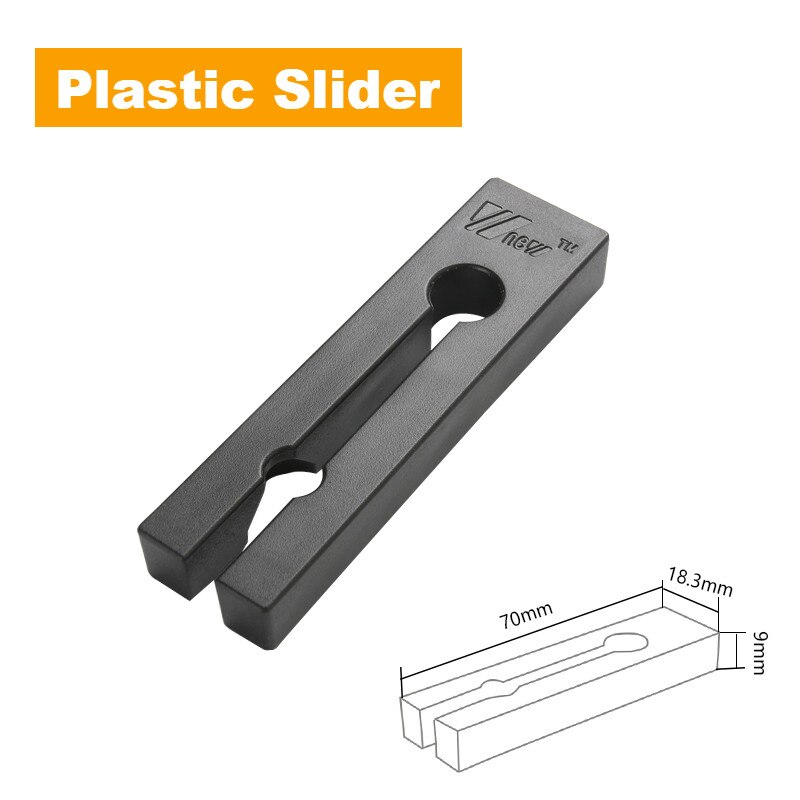 Houtbewerking T Blok M6 Moer Handvat Draai Noten Zelfsluitende T Schroef Slider T-Track Glijdende Veer Board borgring Ringen: Plastic Slider