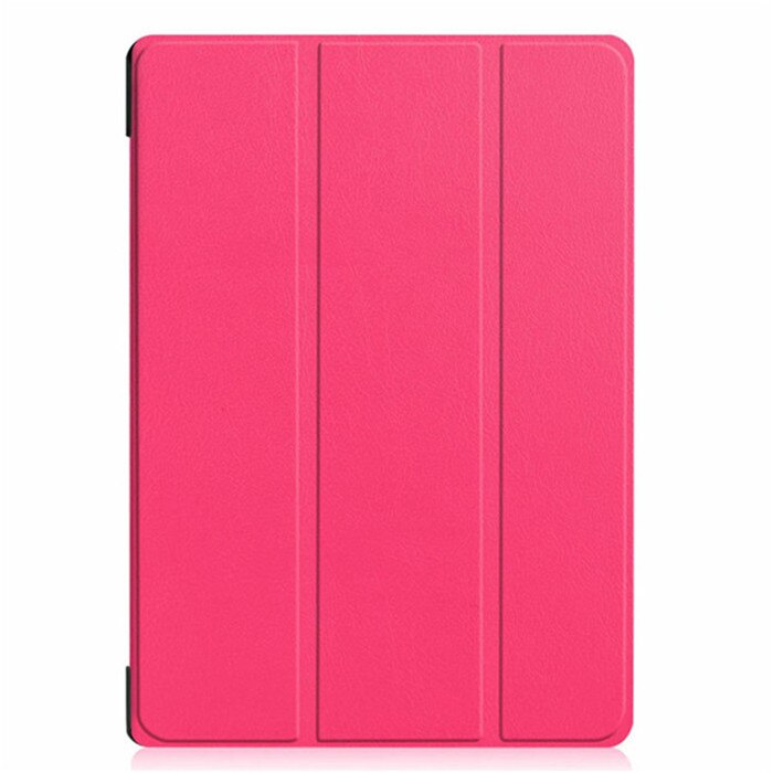 Painted leather 3 fold Magnetic cover case For Lenovo Tab E10 X104 Tablet released) for Lenovo Tab E 10 X104 tablet cover: ka si te-rose red