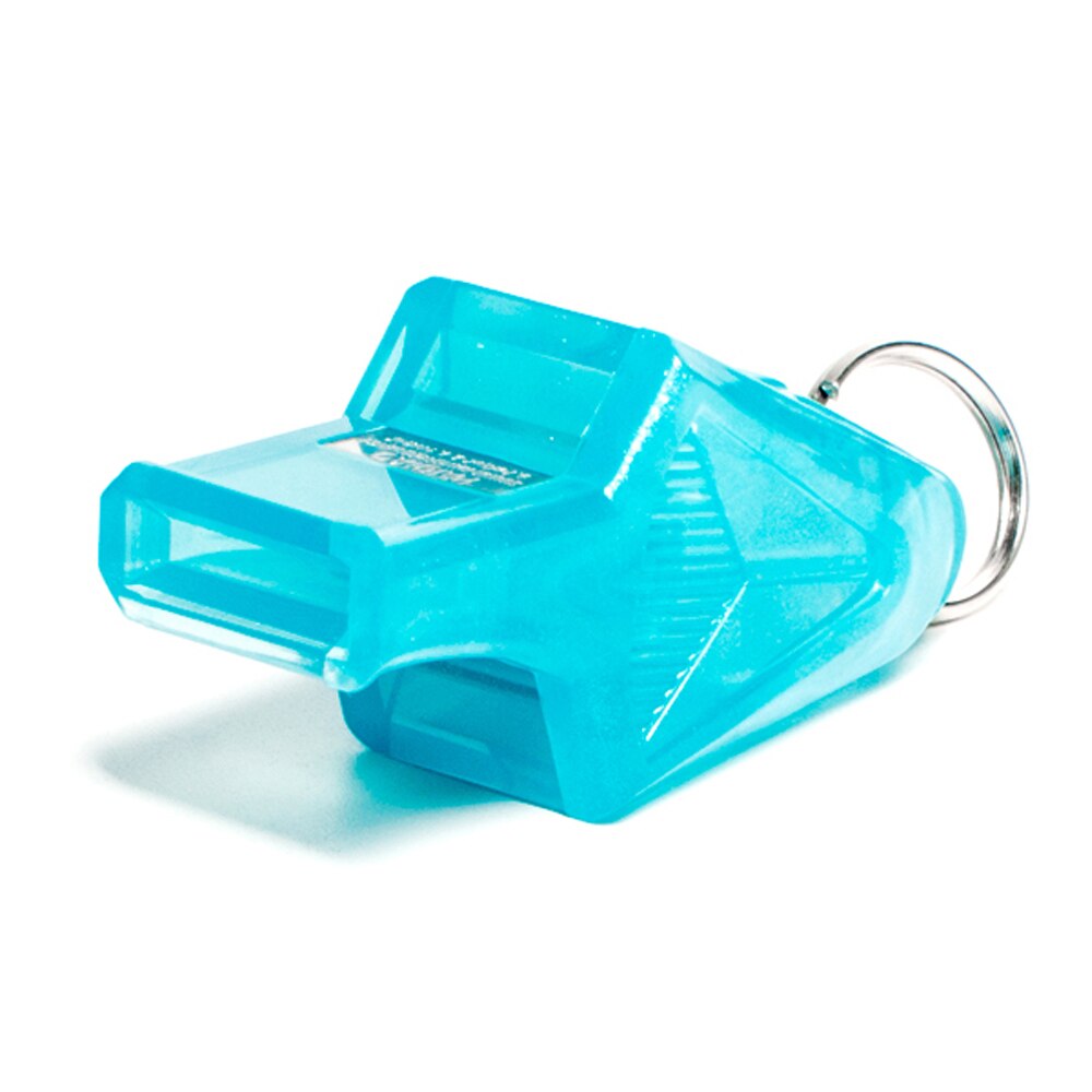 Neue FußBall groß Klang-Pfeife Sport Wie Kernlose Kunststoff Pfeife Professionelle FußBall Basketball Schiedsrichter Pfeifen mit Kasten seil: skyblue