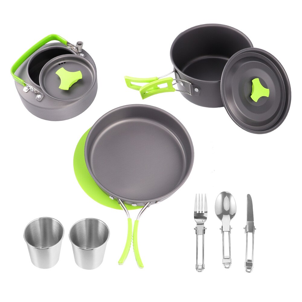 1 Set Camping Cookware Picnic Cookware Kit for Hiking Outdoors Home: Default Title