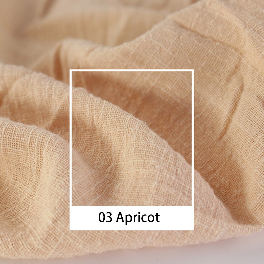 5 Meters Linen Fabric Cotton Organic Material Pure Natural Feel Flax Cambric Eco DIY Soft Clothes Patchwork Fabric Anti-static: Apricot
