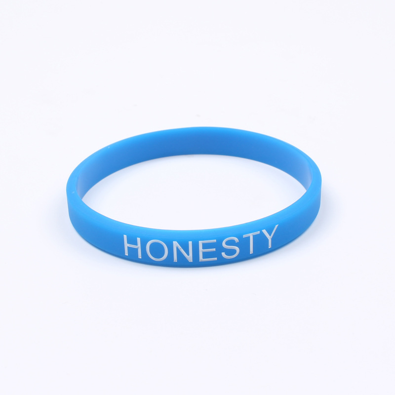 Mode Brief Siliconen Armband Voor Paar Vrouwen Meisjes Basketbal Sport Rubber Wrist Band Armbanden Vriendje Vriendin: honesty