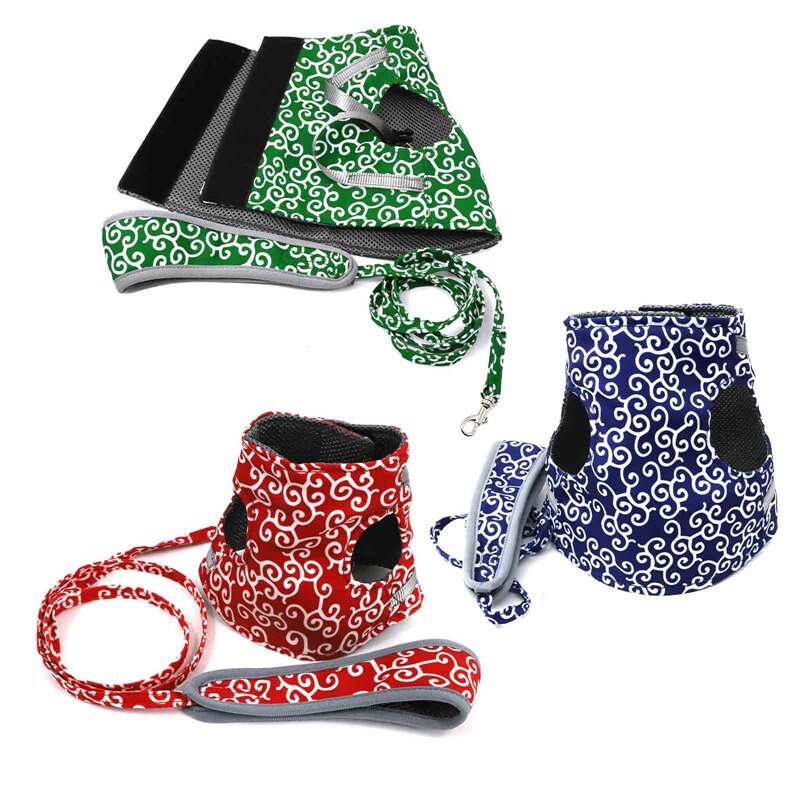 Frenkiez honden harnas reflecterend - blauw - maat Small