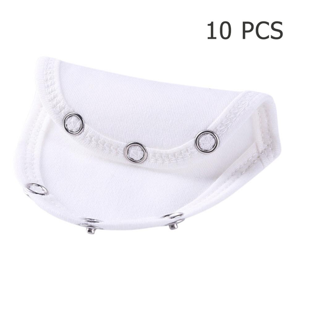 4 Prolunghe Per Tutine Neonato - Body Extender In Cotone, 13x9 Cm, Bianco - Foto 12