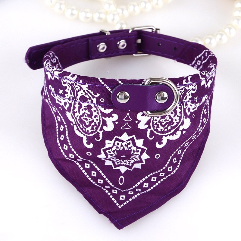 Verstelbare halsdoek voor honden, puppy's en katten, stropdas, bandana, halsband, halsdoek voor katten, accessoires voor kleine honden, verzorging, maat s/m/l/xl: Paars / Xl