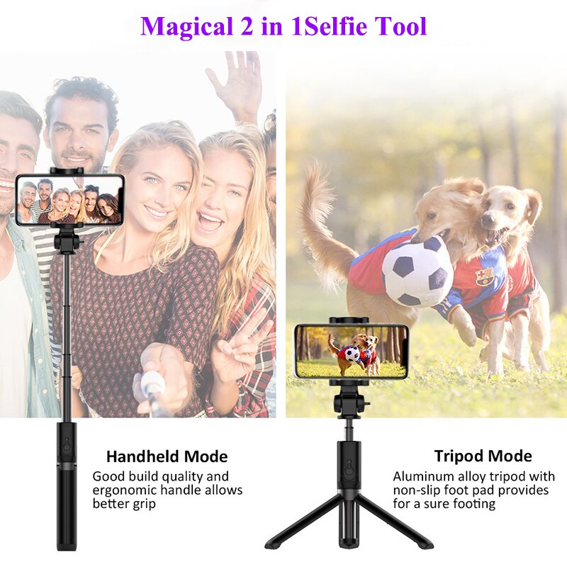 Wireless Bluetooth Flexible Selfie Stick Tripod Smartphone Selfie Button For iPhone X XS 8 Plus Handheld Monopod Shutter Remote