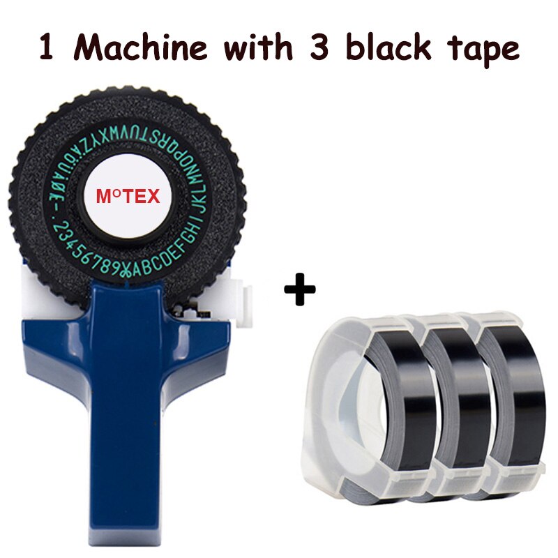 1 st himmelsblå motex  e101 bärbar etikettskrivare kompatibel för 9mm dymo 3d embossing tejp skrivare prägling etikettmaskin: Djupblå skrivare