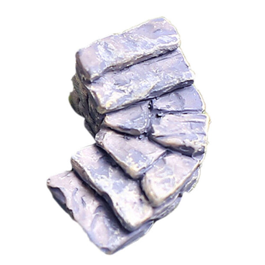 Mini Cute Resin Crafts Fairy Garden Stone Steps Ladder Miniature landscape Decoration: cuverd