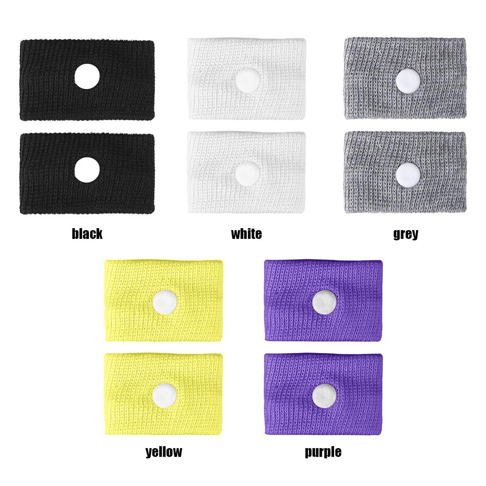 2 stk reise anti-bedøve bil armbånd justerbar graviditet antiemetic bracers polyester anti kvalme gjenbrukbart tilbehør