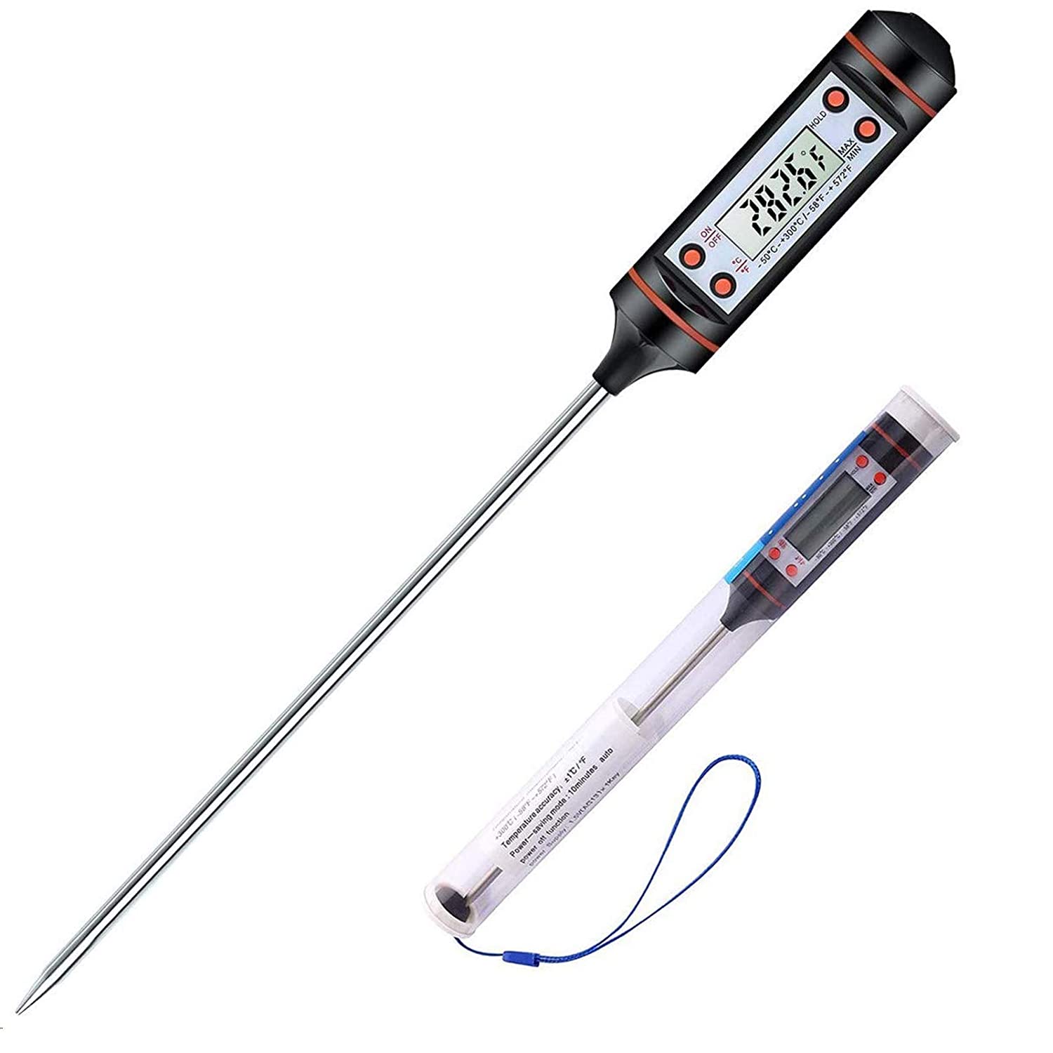 Digitale Thermometer Met 15Cm Lange Sonde Kaars Maken Kits Meten Vloeibare Soja Paraffine Gebakken Melk Vlees Bbq Wax smelt