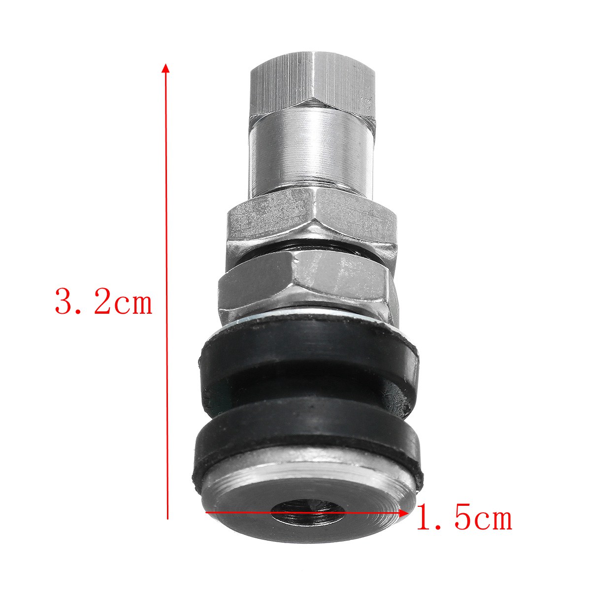 4 Stks/partij 3.2X1.5Cm Messing + Rubber Wiel Ventiel Tubeless Stem Voor Motorfiets Auto Fiets